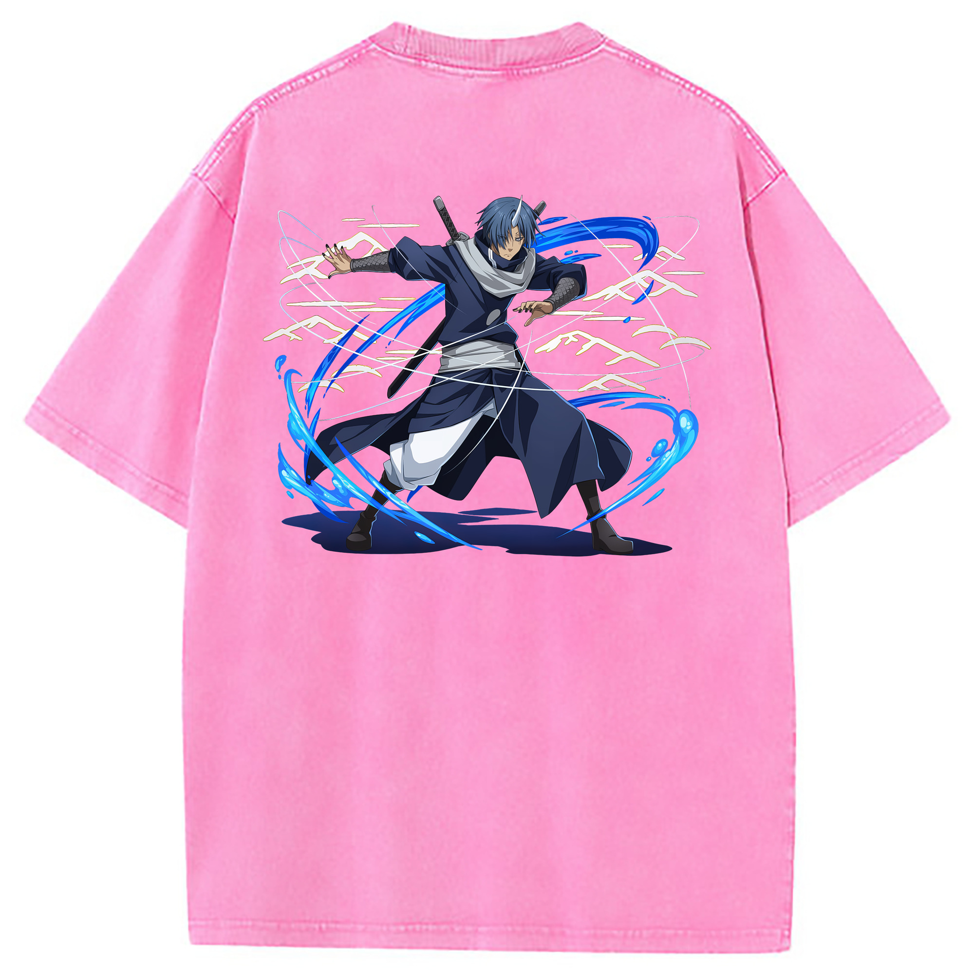 （画像用） 転スラ Regarding Reincarnated to Slime 綿100% ヴィンテージ風 半袖Tシャツ（背面プリント）
